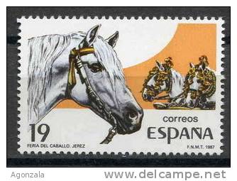 TIMBRE ESPAGNE NOUVEAU 1987  FOIRE DU CHEVAL EN XÉRÈS - Caballos