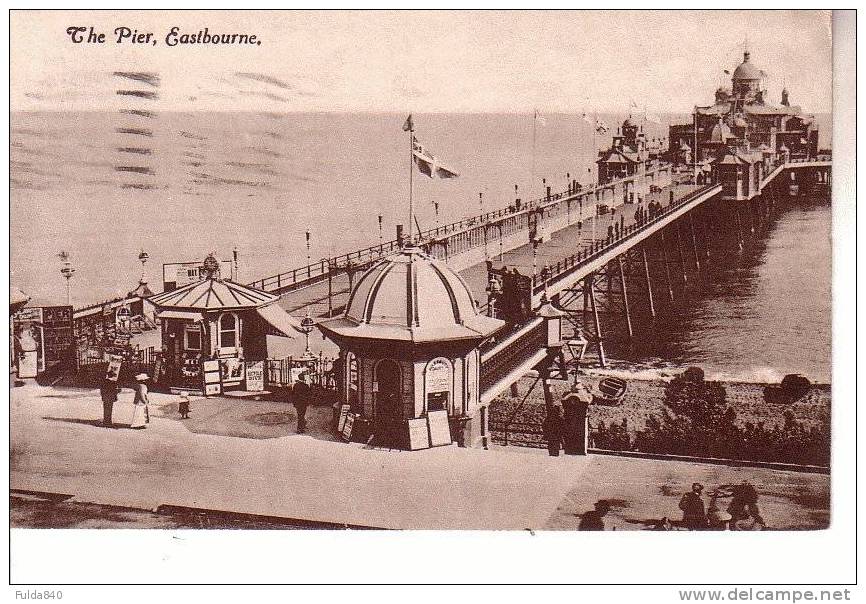 CPA.  EASTBOURNE.    The Pier.   1917.   (animée) - Autres & Non Classés