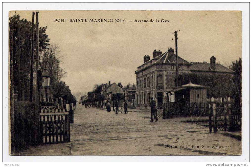 Ref 163  - PONT-SAINTE-MAXENCE - Avenue De La Gare (carte Animée) - Pont Sainte Maxence