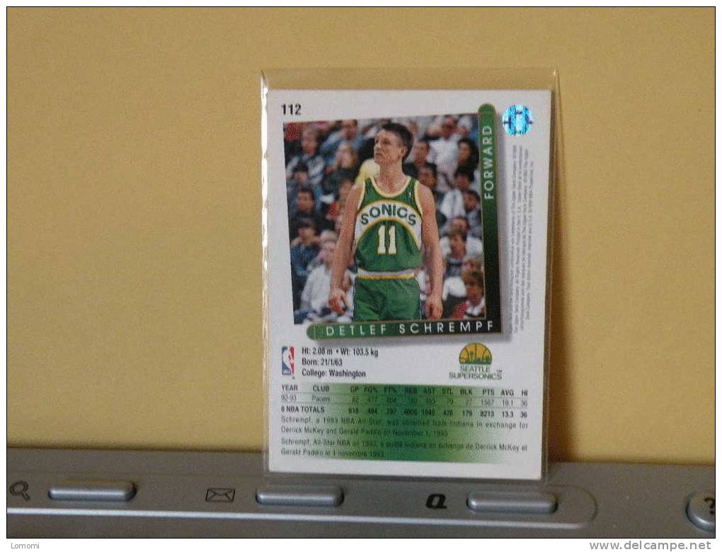 *Carte  Basketball, 1992/93/94 - DETLEF SCHREMPF - N° 112 - 2 Scan - Seattle Supersonics