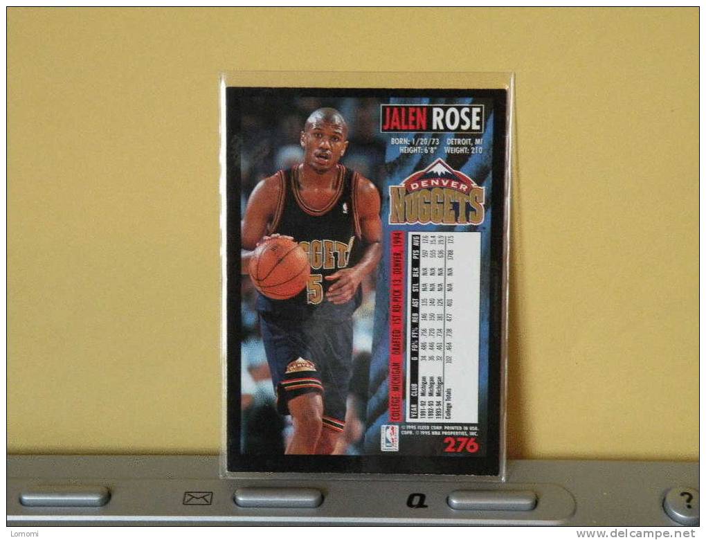 *Carte  Basketball, 1992/93/94/95 - Jalen ROSE - N° 276 - 2 Scan - Denver Nuggets