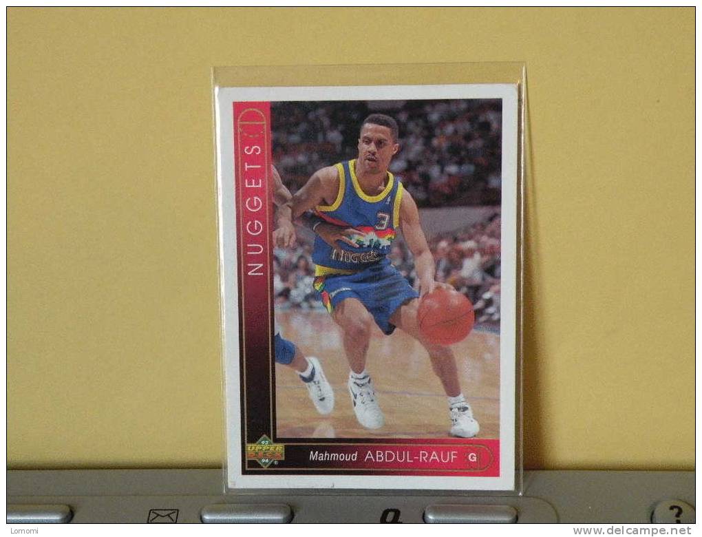 *Carte  Basketball, 1992/93/94/95 - Mahmoud ABDUL RAUF - N° 104 - 2 Scan - Denver Nuggets
