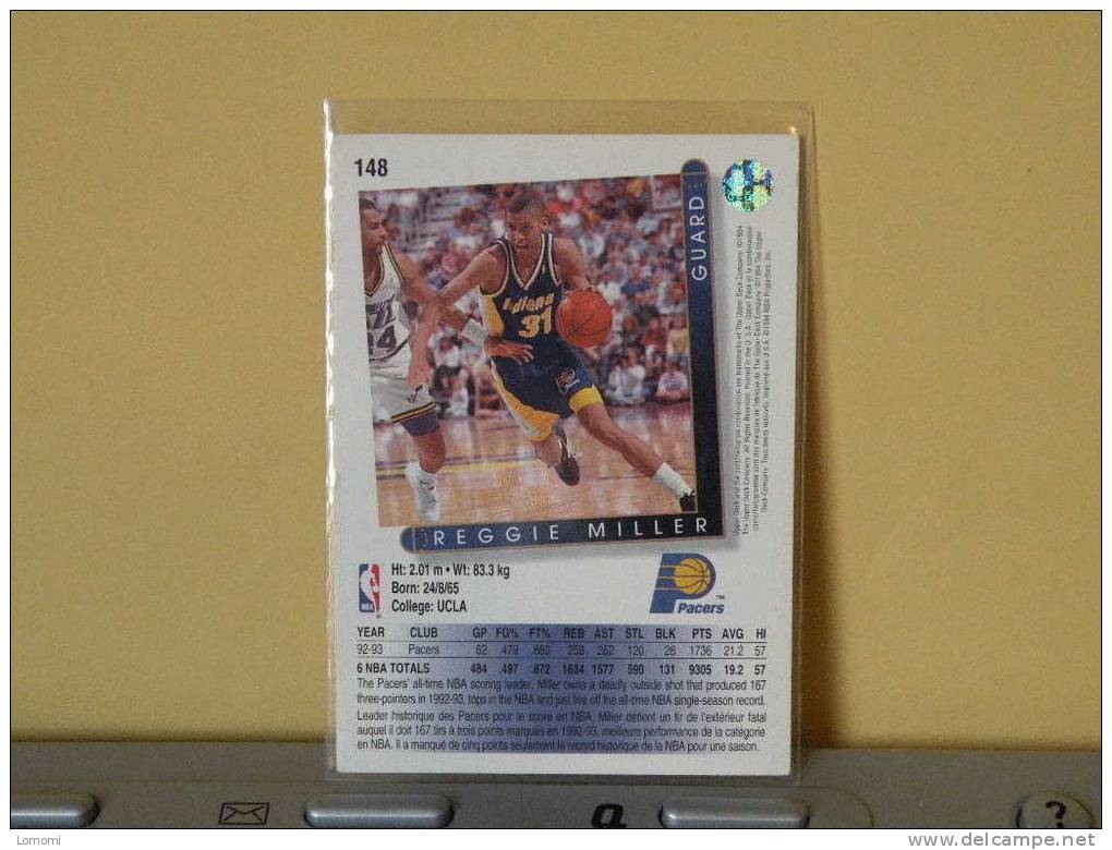 *Carte  Basketball, 1992/93/94/95 - Réggie MILLER - N° 148 - 2 Scan - Indiana Pacers