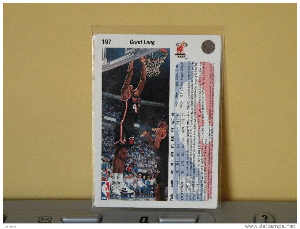 *Carte  Basketball, 1992/93/94/95 - Grant Long - N° 197 - 2 Scan - Miami Heat