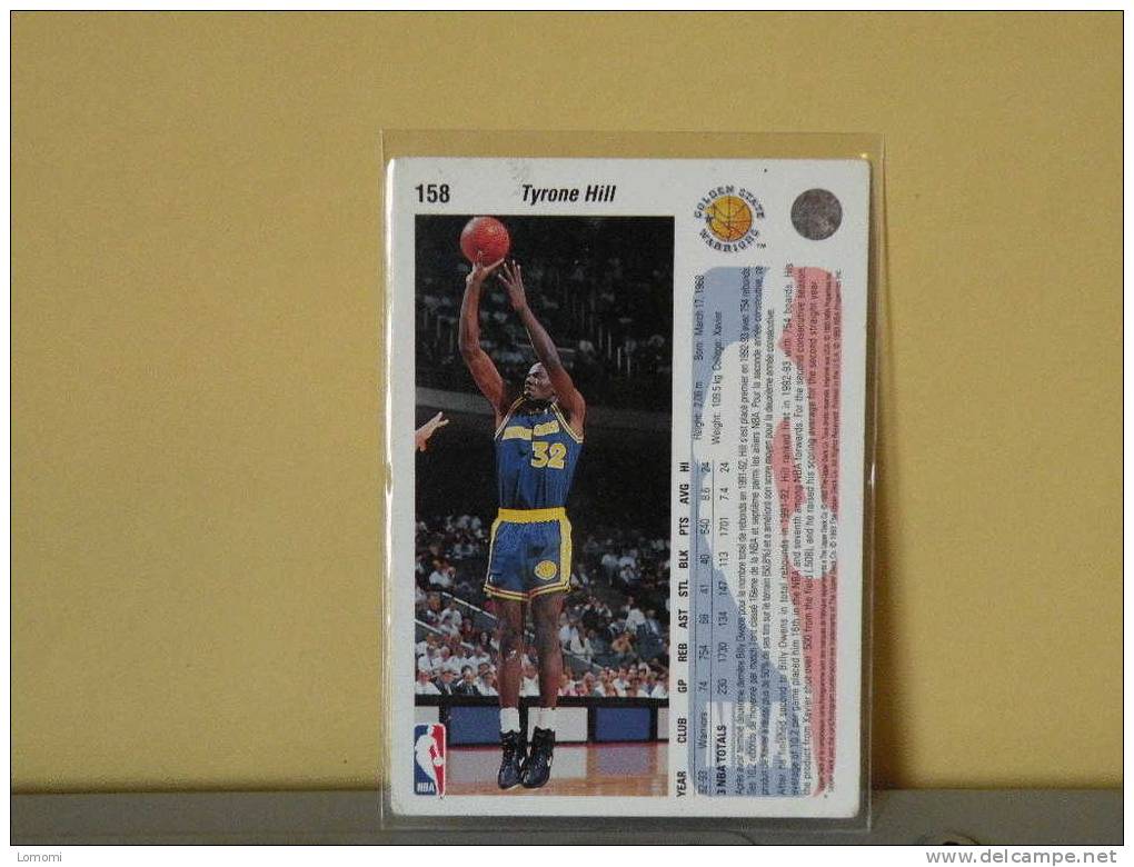 *Carte  Basketball, 1992/93/94/95 - Tyrone HILL - N° 158 - 2 Scan - Golden State Warriors