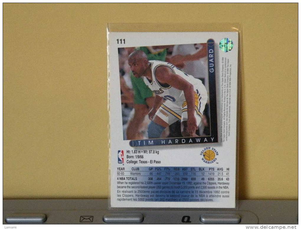 *Carte  Basketball, 1992/93/94/95 - Tim Hardaway - N° 111 - - Golden State Warriors