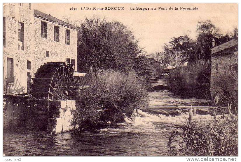 L ´isle Sur Sorgue - La Sorgue Au Pont De La Pyramide - - L'Isle Sur Sorgue