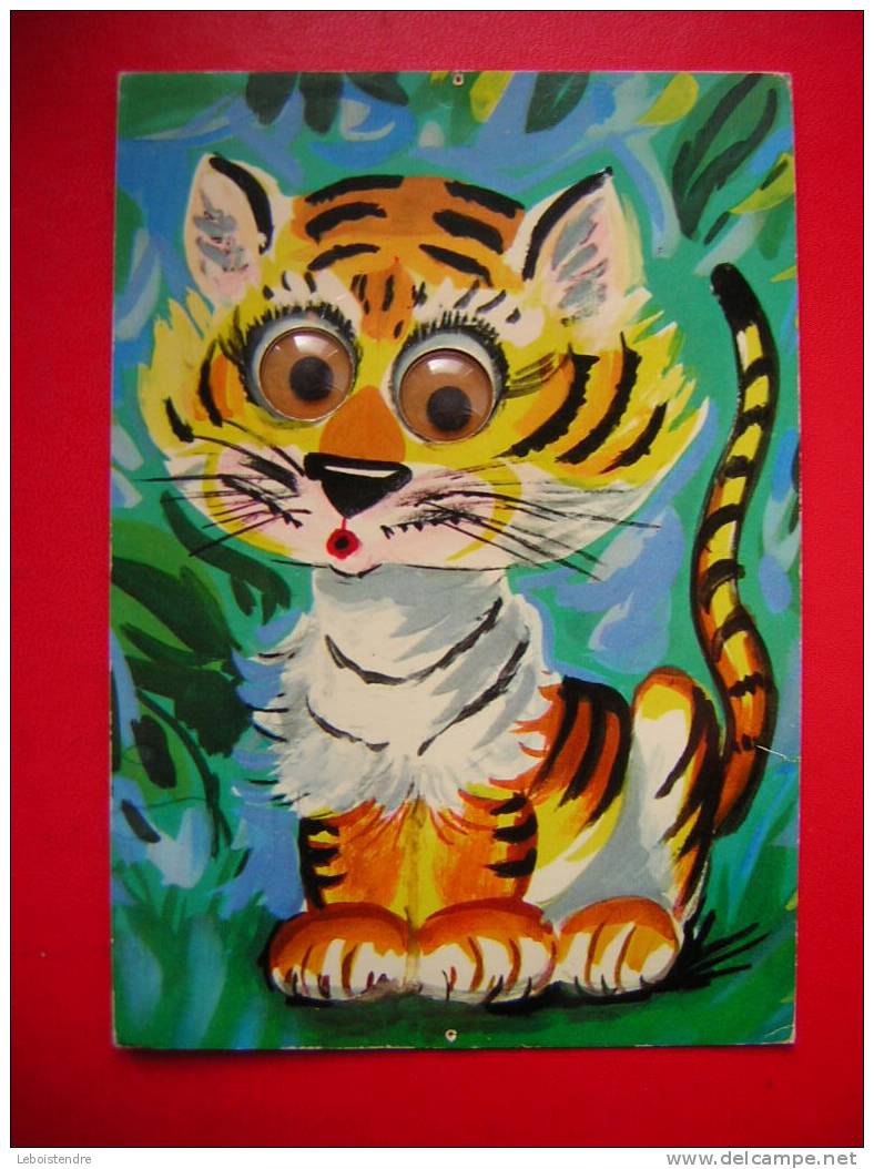 CPM OU CPSM  -CARTE REPRESENTANT UN CHAT LES YEUX SONT EN PLASTIQUE- - Altri & Non Classificati