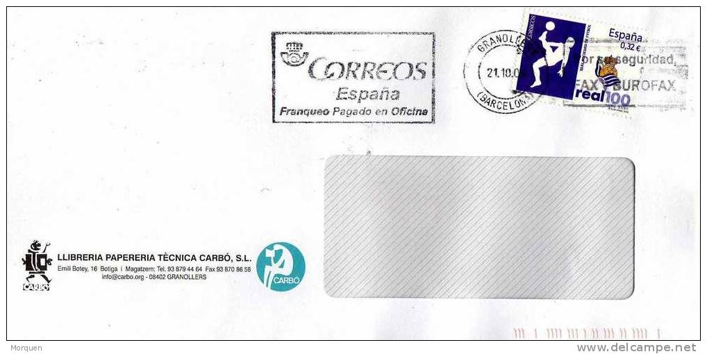 Carta Comercial GRANOLLERS (Barcelona) 2009. REAL SOCIEDAD.  Futbol - Cartas & Documentos