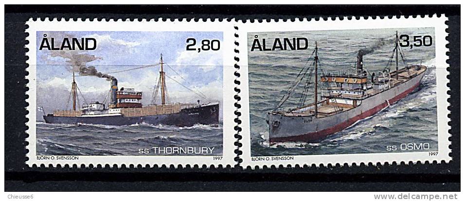 Aland** N° 131/132 - Navires à Vapeur - Aland