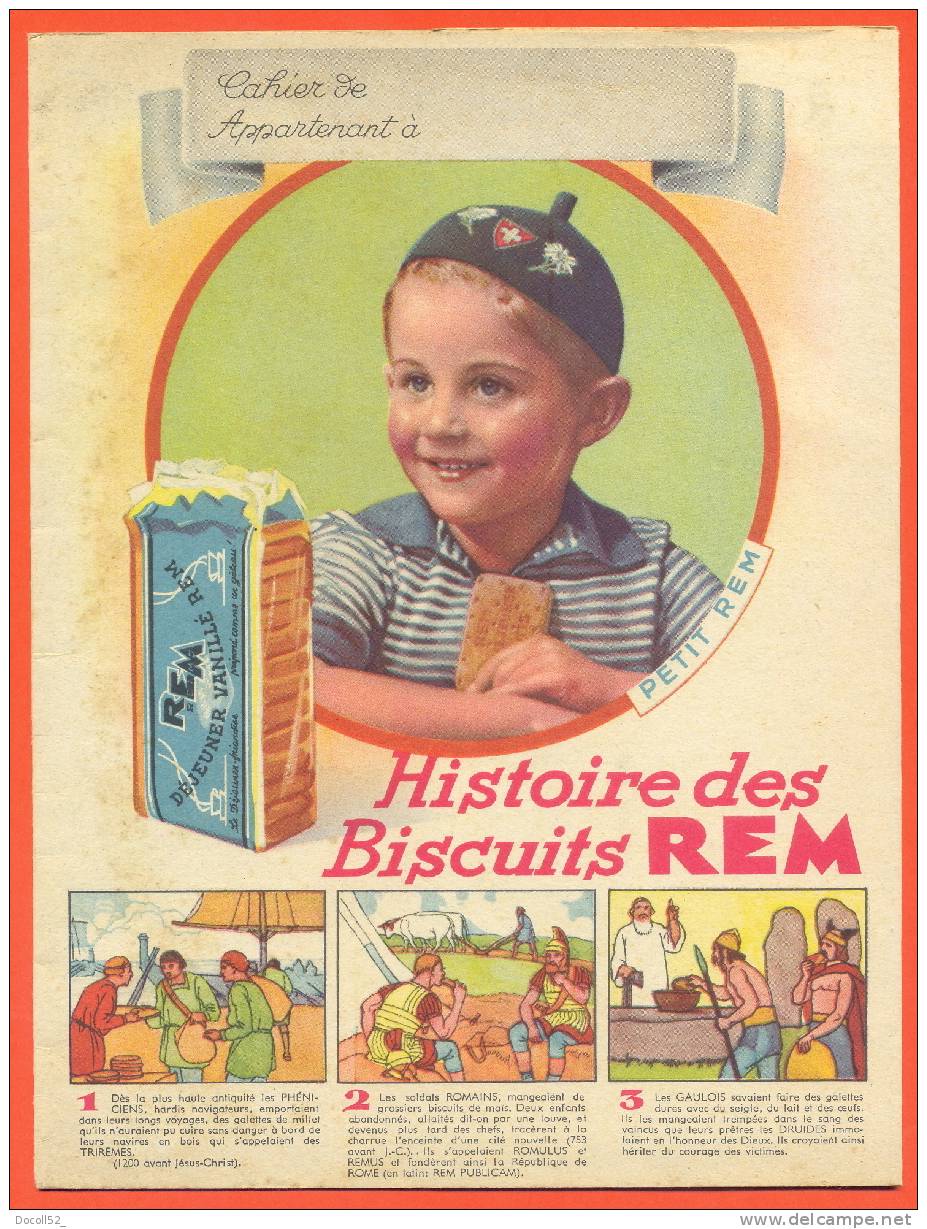 Protège-cahiers Histoire Des Biscuits Rem - Protège-cahiers