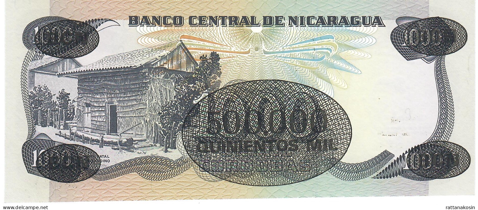 NICARAGUA  P150   500.000 CORDOBAS / 1000   CORDOBAS    1987   UNC. - Nicaragua