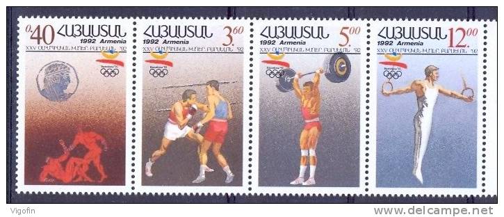 AR 1992-199-202 OLYMPIC GAMES BARCELONA, ARMENIA, 4v, MNH - Zomer 1992: Barcelona