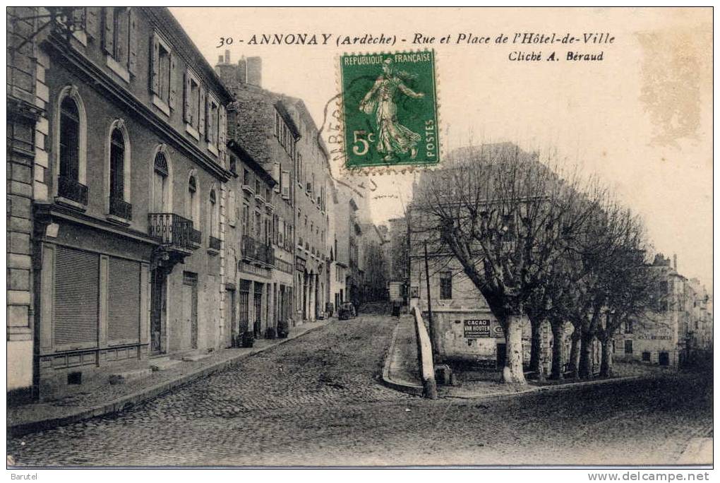 ANNONAY - Rue Et Place De L´Hôtel De Ville - Annonay