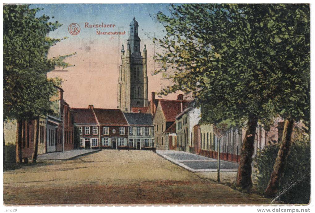 België/Belgique, Roeselaere, Meenenstraat, 1920 - Roeselare