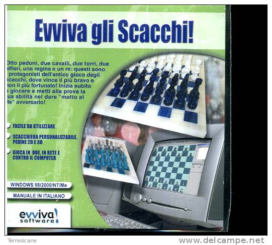 CD ROM EVVIVA GLI SCACCHI CHESS SOFTWARE - PC-Games