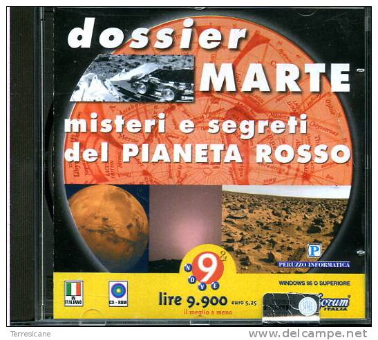 X CD ROM DOSSIER MARTE MISTERI E SEGRETI DEL PIANETA ROSSO MARS PLANET PERUZZO INFORMATICA - CD