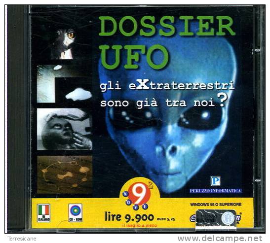 CD ROM DOSSIER UFO GLI EXTRATERRESTRI SONO GIA DA NOI  PERUZZO INFORMATICA - CD