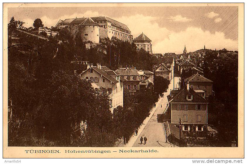 RAR Schöne AK TÜBINGEN - Hohentübingen - Neckarhalde 1913 - Tuebingen