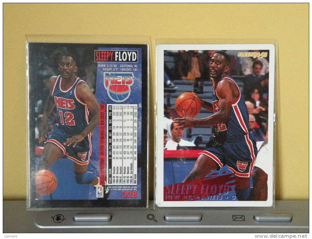 Carte  Basketball US 1992/93/94/95/96 - Sleepy FLOYD - N° 328 - 2 Scan - New Jersey Nets