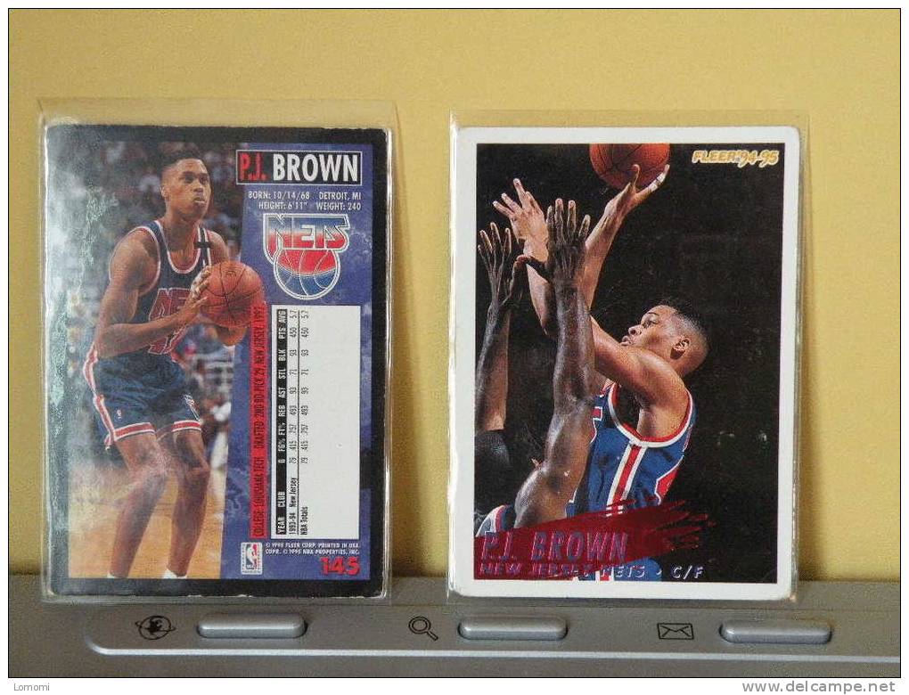Carte  Basketball US 1992/93/94/95/96 - P.J.  BROWN - N° 145 - 2 Scan - New Jersey Nets
