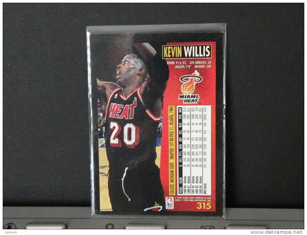 Carte  Basketball US 1992/93/94/95/96 - Kevin WILLIS - N° 315 - 2 Scan - Miami Heat