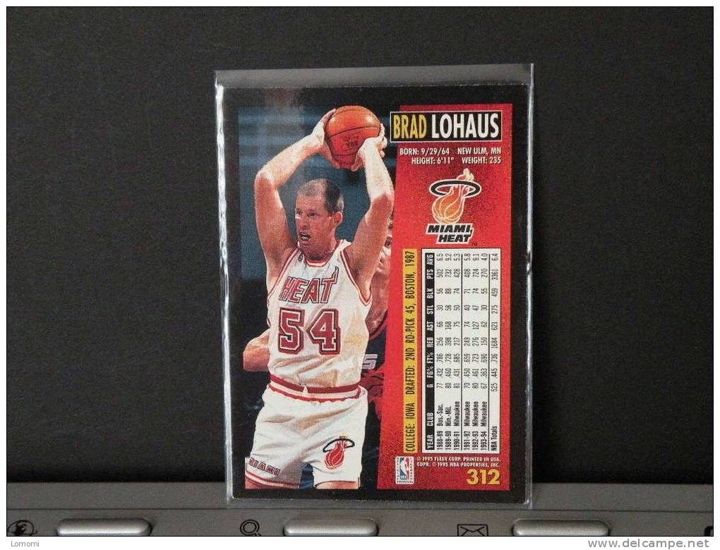 Carte  Basketball US 1992/93/94/95/96 - Brad LOHAUS - N° 312 - 2 Scan - Miami Heat