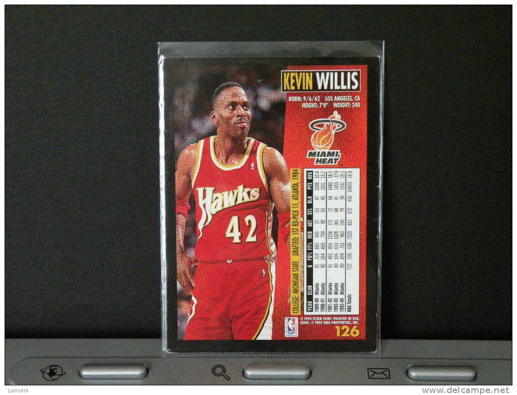 Carte  Basketball US 1992/93/94/95/96 - Kevin WILLIS - N° 126 - 2 Scan - Miami Heat