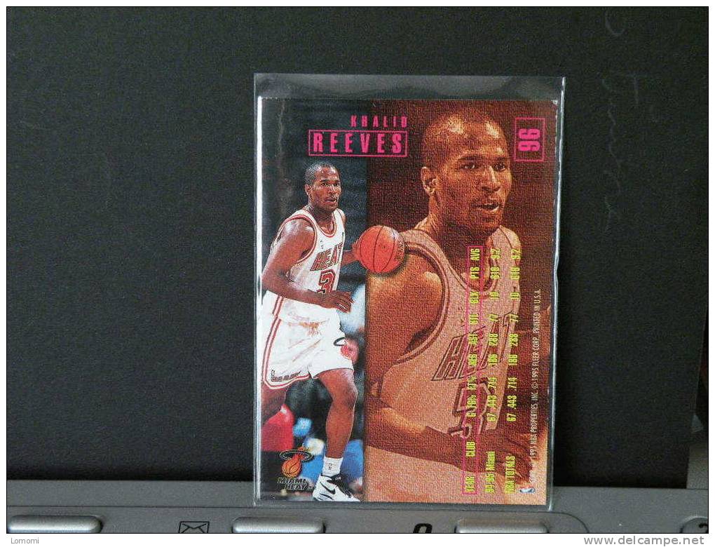 Carte  Basketball US 1992/93/94/95/96 - Klalid REEVES - N° 96 - 2 Scan - Miami Heat