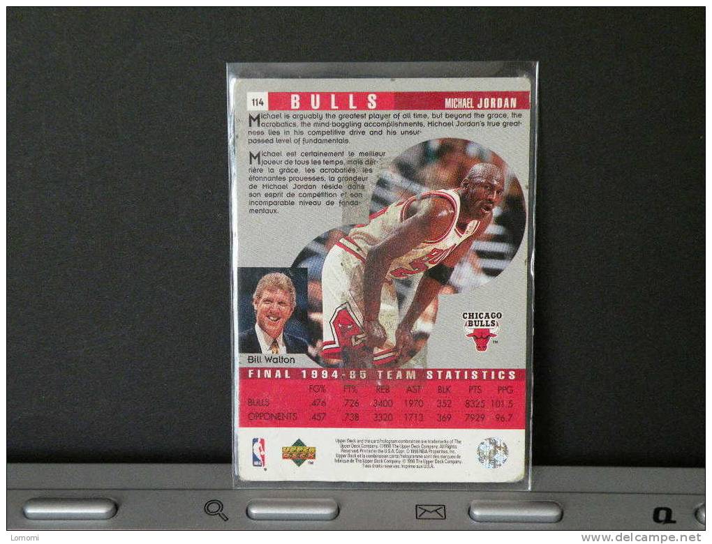 Carte  Basketball US 1992/93/94/95/96 -  Michael Jordan - N° 114 - 2 Scan - Chicago Bulls