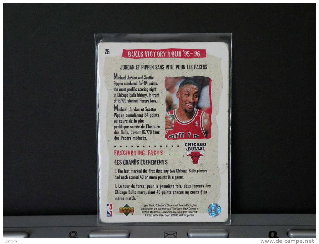 Carte  Basketball US 1992/93/94/95/96 -  Bulls Victory Tour 95/96 - N° 26 - 2 Scan - Chicago Bulls