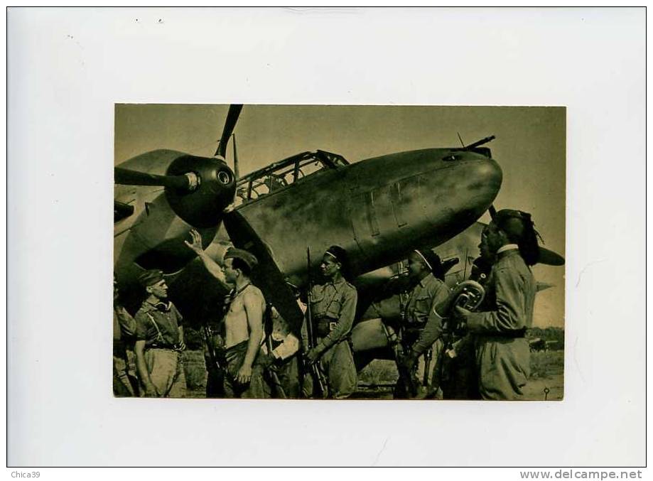 008490/92  - MESSERSCHMITT ME 110 En Afrique Du Nord      Série ADLER  Carton Souple 10,5 X 14,8 Cm - 1939-1945: 2ème Guerre