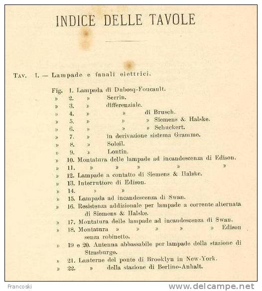 H.GÖRGES E K.ZICKLER:ELETTROTECNICA- 102 INCISIONI-ATLANTE 6 TAVOLE LITOGRAFICHE-ELETTRICITA' -LAMPIONI-1894- - Scientific Texts