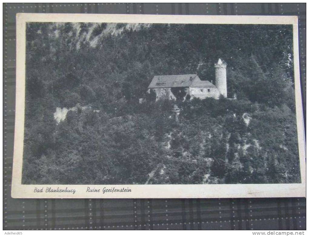 Kr. Saalfeld-Rudolstadt Bad Blankenburg Ruine Greifenstein Verlag Rudolf Bechstein, Sitzendorf Im Schwarzatal - Bad Blankenburg