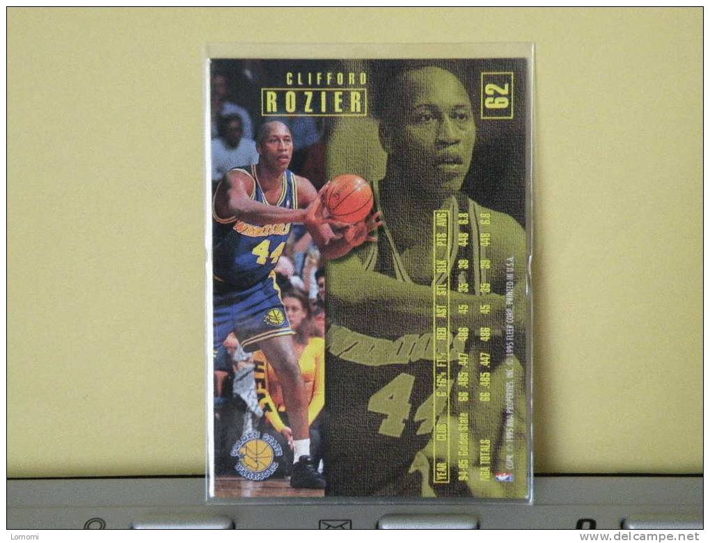 Carte  Basketball US 1992/93/94/95/96 - Clifford Rozier - N° 62  - 2 Scan - Golden State Warriors
