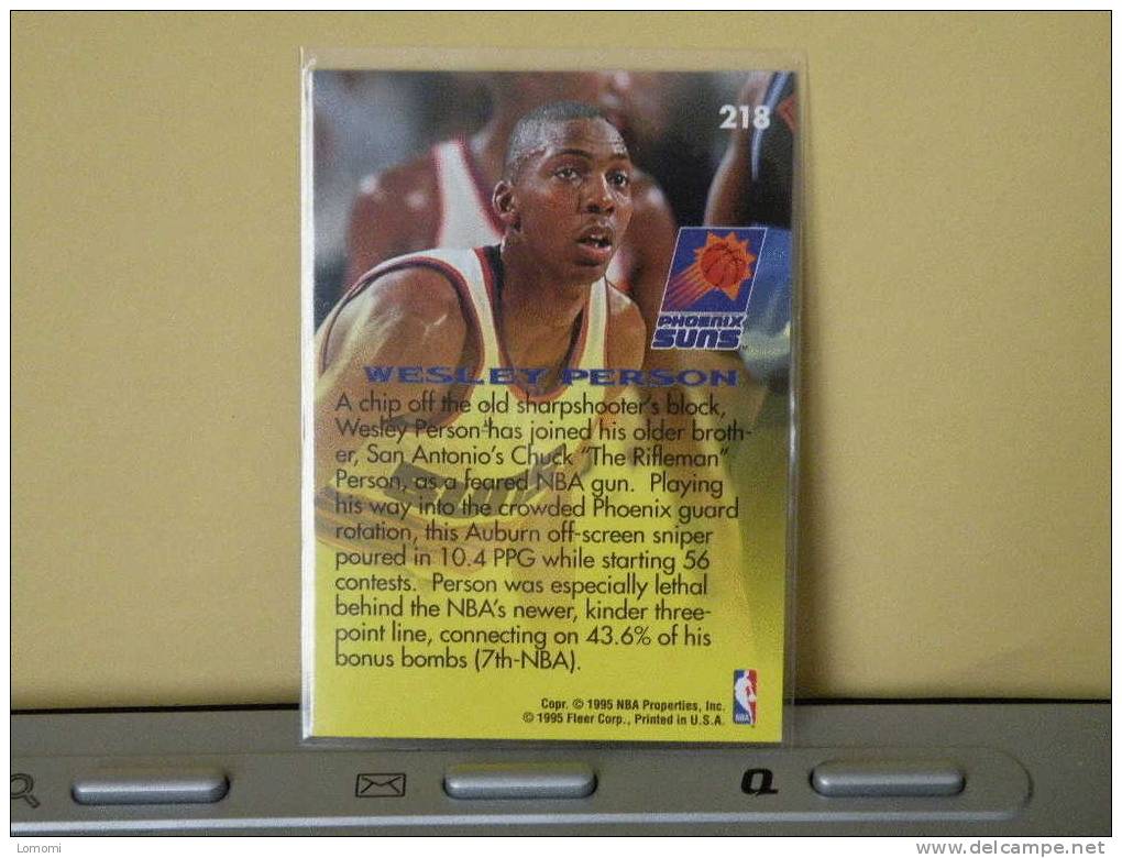Carte  Basketball US 1992/93/94/95/96 - Wesley Person - N° 218  - 2 Scan - Phoenix Suns