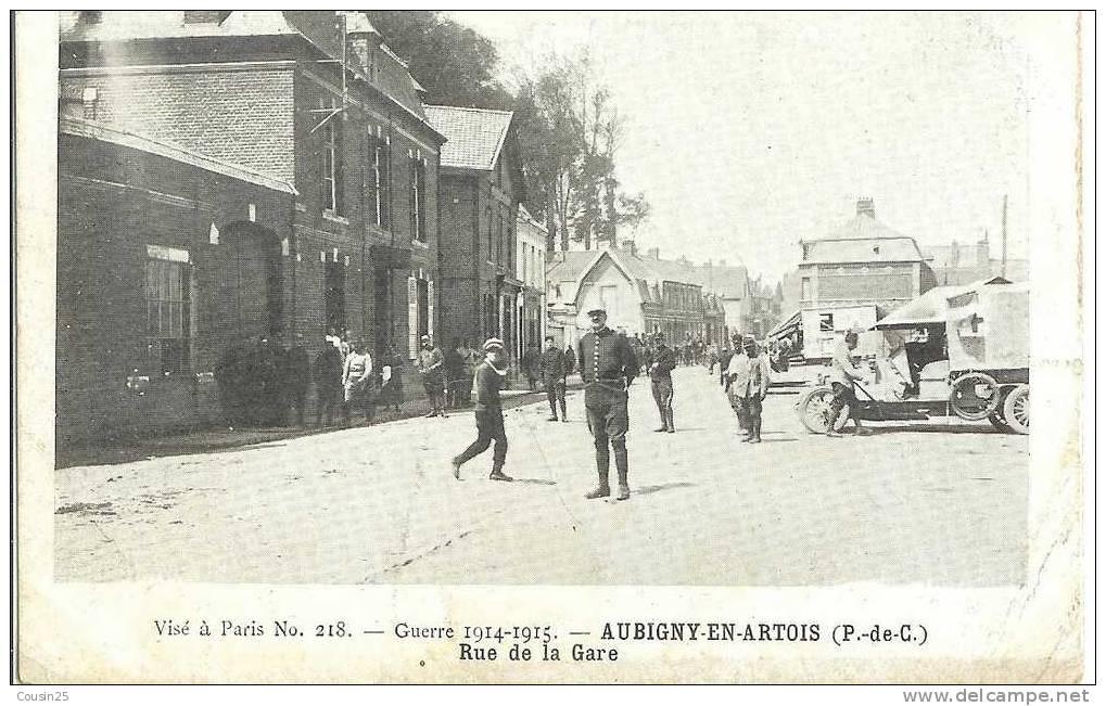 62 AUBIGNY EN ARTOIS - Rue De La Gare - Edit : Huret - Aubigny En Artois