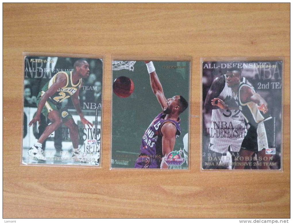 Carte  Basketball US 1992/93/94/95/96 -  Lot 3 Cartes 6 Joueurs - N°  - 2 Scan - Autres & Non Classés