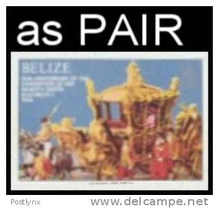 BELIZE 1979. Stage-Coach 75c. IMPERF.PAIR     [non Dentelé,Geschnitten,no Dentado,non Dentellato - Belize (1973-...)