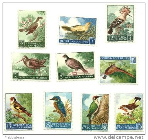 1960 - 510/19 Uccelli    ++++++++ - Unused Stamps