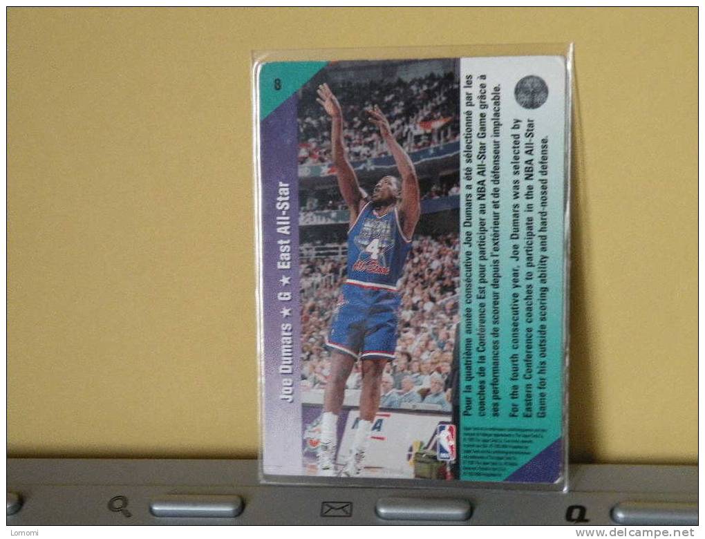 *Carte  Basketball US 1992/93/94/95/96 -  Joe Dumars  - N° 8  - 2 Scan - Utah Jazz