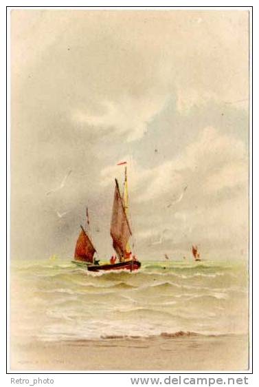 CPA, Illustrateur Belge, Suisse ? - Bateau, Voilier - Before 1900