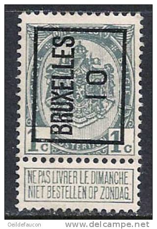 BRUXELLES - PO 13 - Typos 1906-12 (Armoiries)