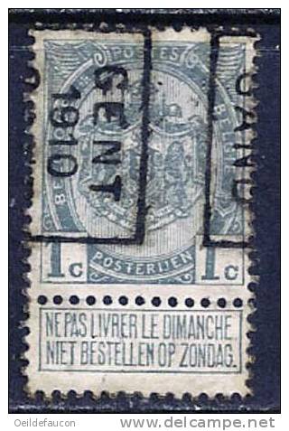 GAND-Gent  1910 - Armoiries1 C - Roller Precancels 1910-19