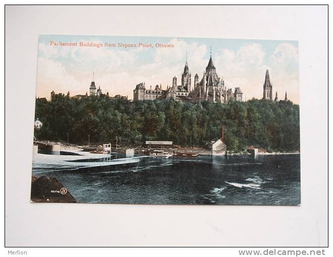 Canada -Ontario -Ottawa -  Parliament Buildings From Nepean Point   Ca 1905-10    VF  D58899 - Ottawa