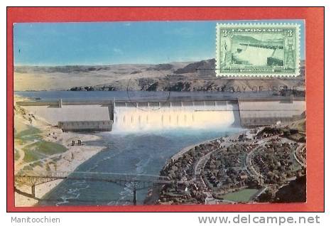 ETATS UNIS CARTE MAXIMUM BARRAGE GRAND COULEE - Cartes-Maximum (CM)