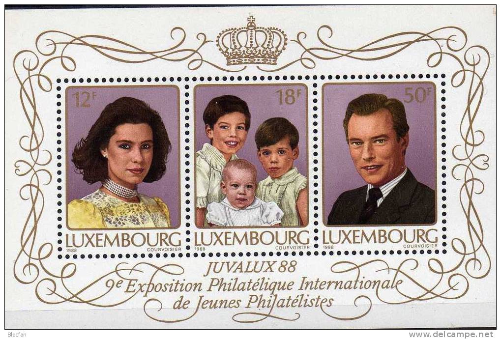 BMA JUVALUX Familie Des Großherzog Luxemburg 1196/8+ Block 15 ** 13€ - Fête Des Mères