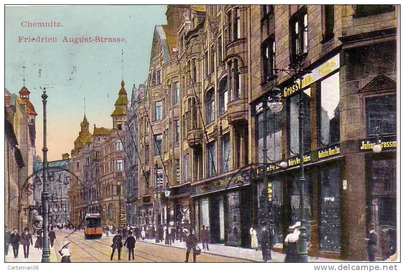 Allemagne - Chemnitz - Friedrich August-Strasse (Tramway) - Chemnitz