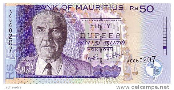 MAURICE  50 Rupees   Emission De 1999  Pick 50a     ***** BILLET  NEUF ***** - Mauritius