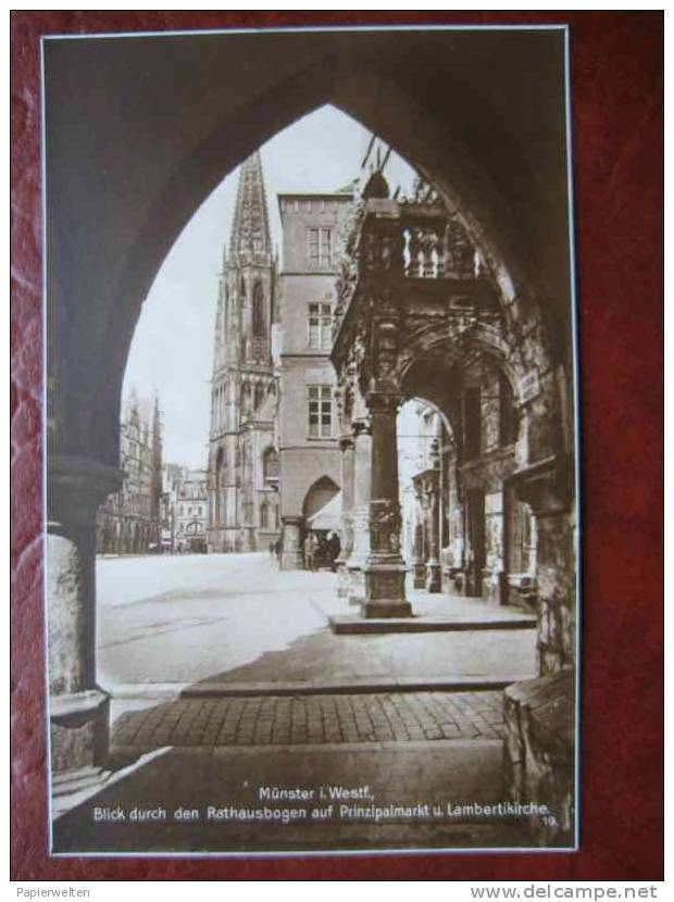 Münster - Rathausbogen, Prinzipalmarkt - Muenster